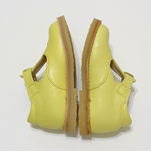 MANUELA DE JUAN little girls pale yellow leather Mary Jane dress shoes - Picture 3 of 8